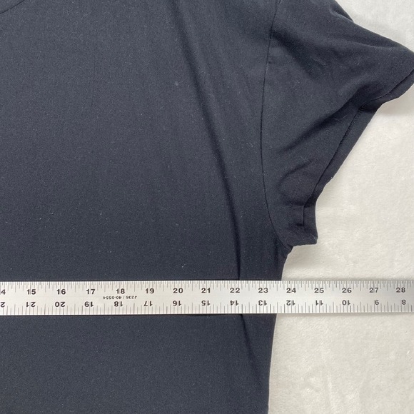 Jamie & Layla Tiered Dress Casual Midi Short Sleeve Knit Comfy Black 3X - Picture 2 of 7